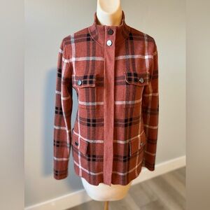 🌶️ Joie Plaid Jacket - Rust and Black. Size Small